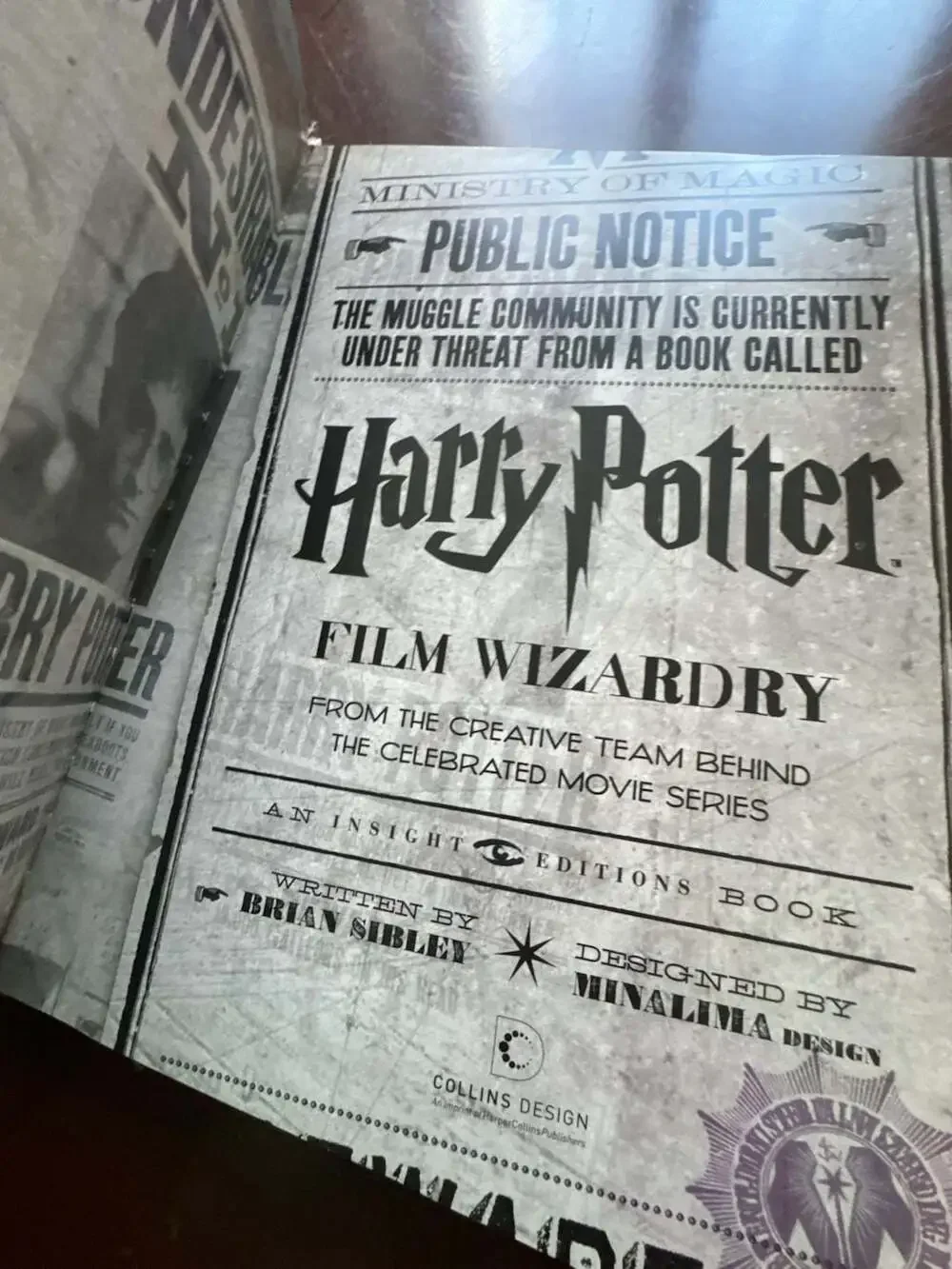 Harry Potter Film Wizardry Hardcover Book